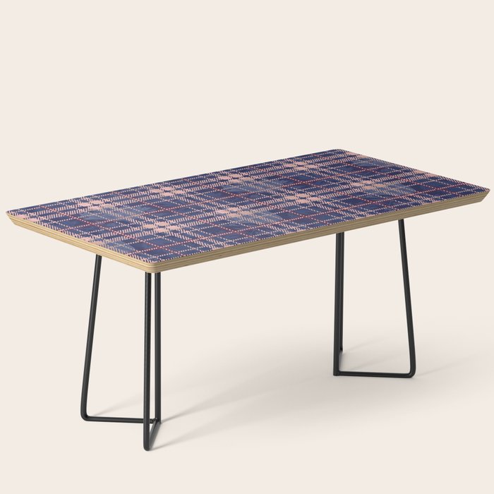 Tartan and Floral Texture Pattern Coffee Table Gallery Image 1