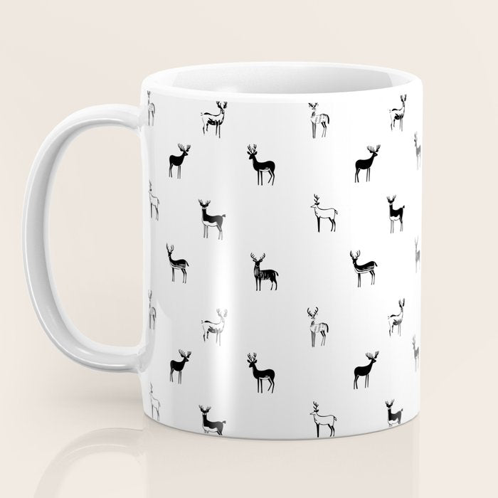Reindeer animal doodle art pattern Coffee Mug Gallery Image 3