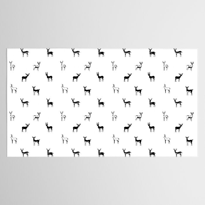 Reindeer animal doodle art pattern Tablecloth Gallery Image 2