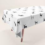 Reindeer animal doodle art pattern Tablecloth Gallery Image 1