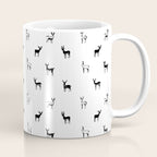 Reindeer animal doodle art pattern Coffee Mug Gallery Image 1