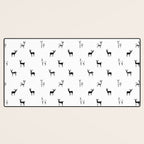 Reindeer animal doodle art pattern Desk Mat Gallery Image 3