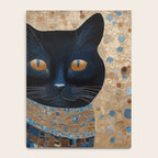 Black Klimt Cat in Ceremonial Robes Notebook Gallery Image 4