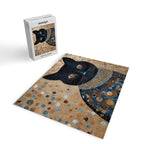 Black Klimt Cat in Ceremonial Robes Jigsaw Puzzle Gallery Image 2