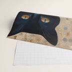 Black Klimt Cat in Ceremonial Robes Wrapping Paper Gallery Image 2