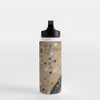 Black Klimt Cat in Ceremonial Robes Water Bottle Gallery Image 3