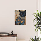 Black Klimt Cat in Ceremonial Robes Poster Gallery Image 2