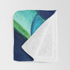 Abstract in Yellow, Green and Blue Throw Blanket Gallery Image 3