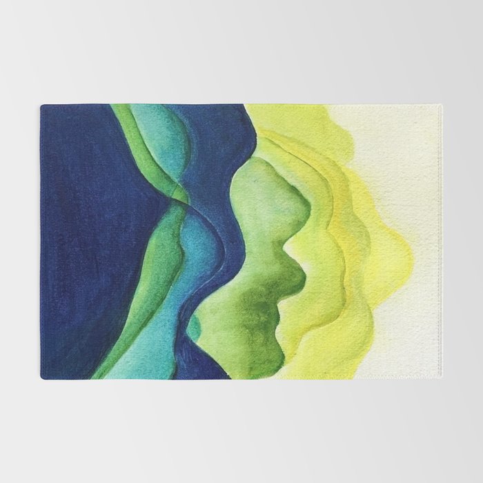 Abstract in Yellow, Green and Blue Rug Gallery Image 2