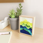 Abstract in Yellow, Green and Blue Mini Art Print Gallery Image 2