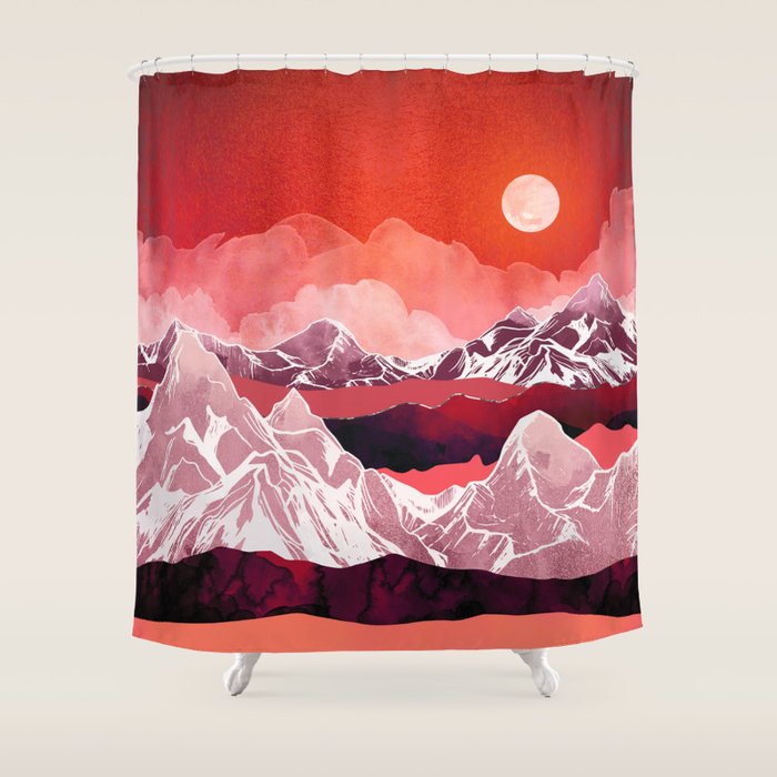 Scarlet Glow Shower Curtain Gallery Image 1