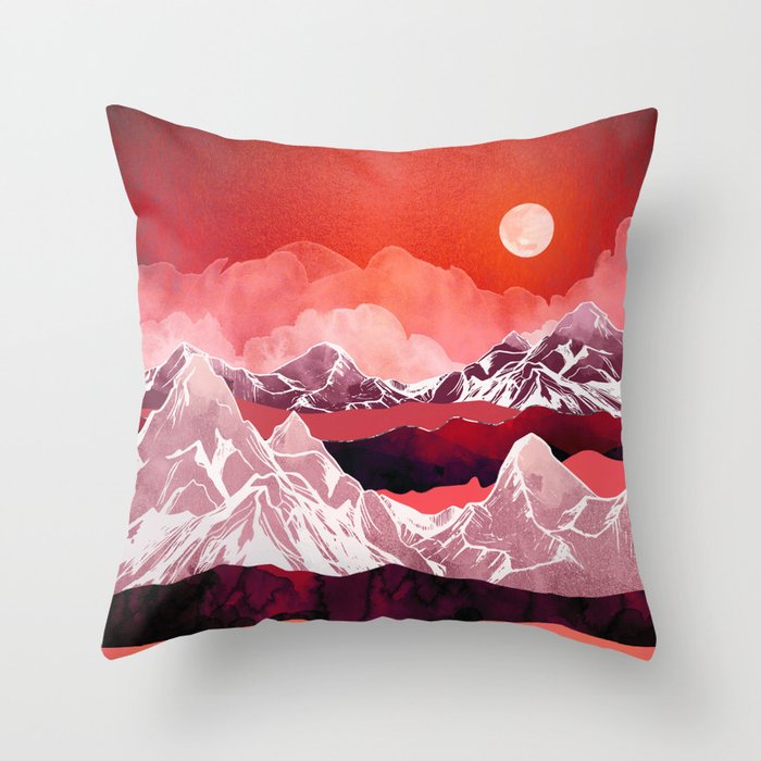 Scarlet Glow Throw Pillow Gallery Image 6