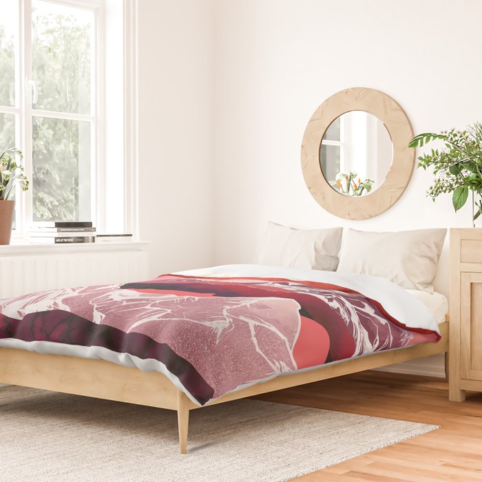 Scarlet Glow Duvet Cover Gallery Image 2