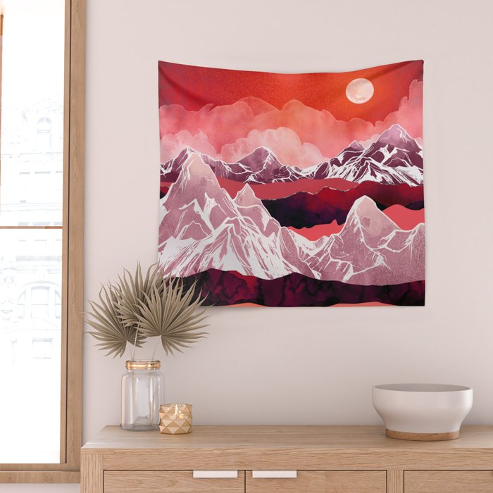 Scarlet Glow Wall Tapestry Gallery Image 2