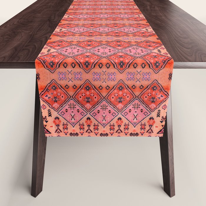 Epic Rustic & Farmhouse Style Original Moroccan Artwork  Table Runner Gallery Image 1