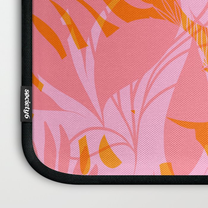 Tropical Jungle Pattern - Orange & pink Laptop Sleeve Gallery Image 3
