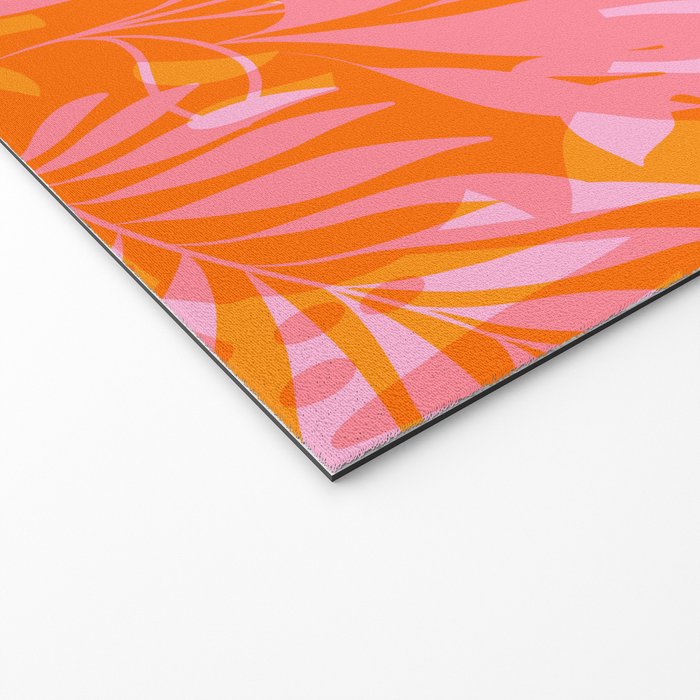 Tropical Jungle Pattern - Orange & pink Welcome Mat Gallery Image 2
