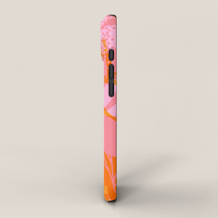 Tropical Jungle Pattern - Orange & pink iPhone Case Gallery Image 2