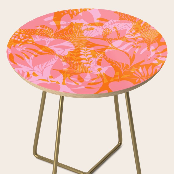 Tropical Jungle Pattern - Orange & pink Side Table Gallery Image 2