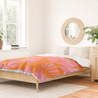 Tropical Jungle Pattern - Orange & pink Duvet Cover Gallery Image 2