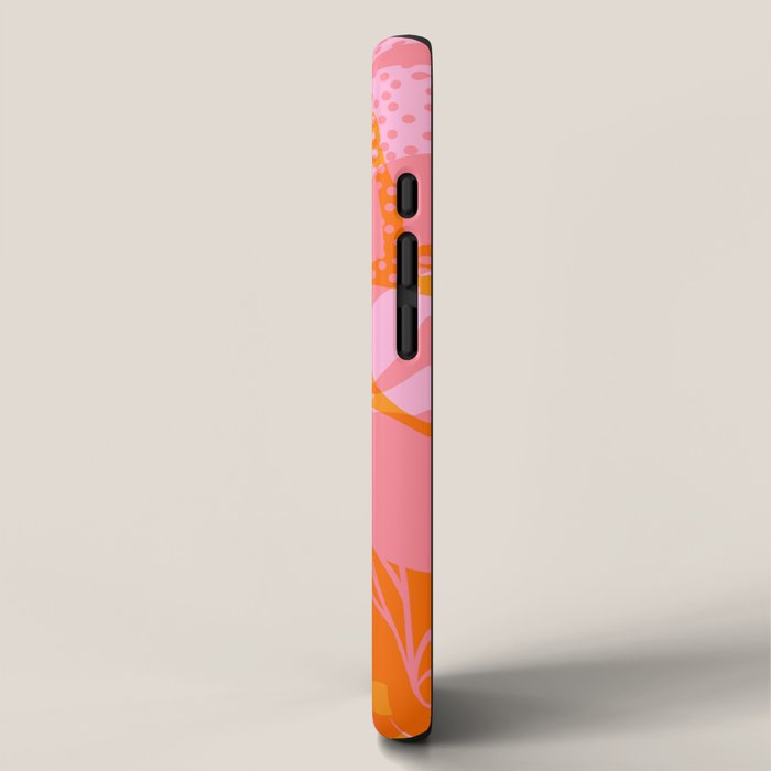 Tropical Jungle Pattern - Orange & pink iPhone Case Gallery Image 2