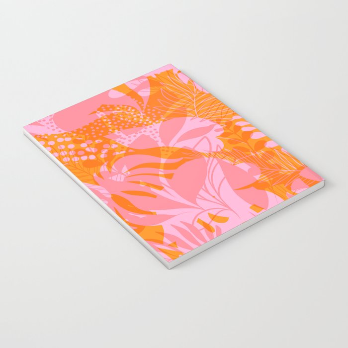 Tropical Jungle Pattern - Orange & pink Notebook Gallery Image 3