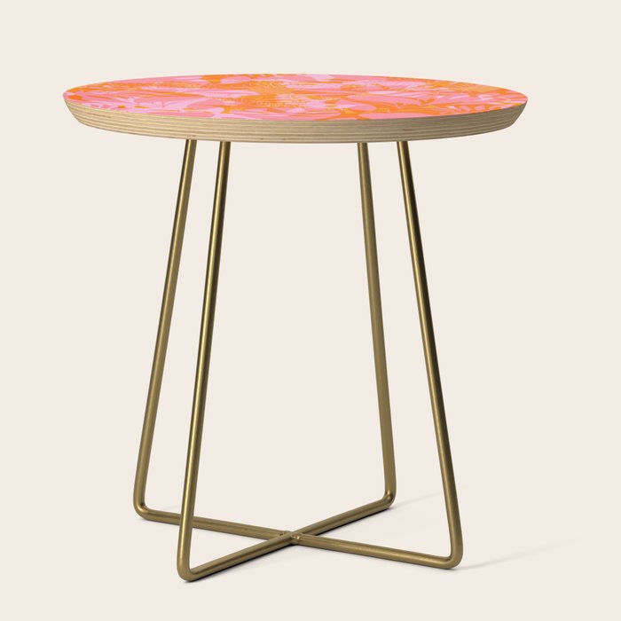 Tropical Jungle Pattern - Orange & pink Side Table Gallery Image 1