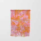 Tropical Jungle Pattern - Orange & pink Wall Hanging Gallery Image 1