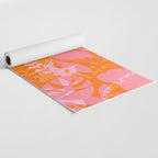 Tropical Jungle Pattern - Orange & pink Yoga Mat Gallery Image 2