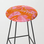 Tropical Jungle Pattern - Orange & pink Stool Gallery Image 2