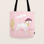 Wild West Dalmatian in Cowboy Hat Tote Bag Gallery Image 1