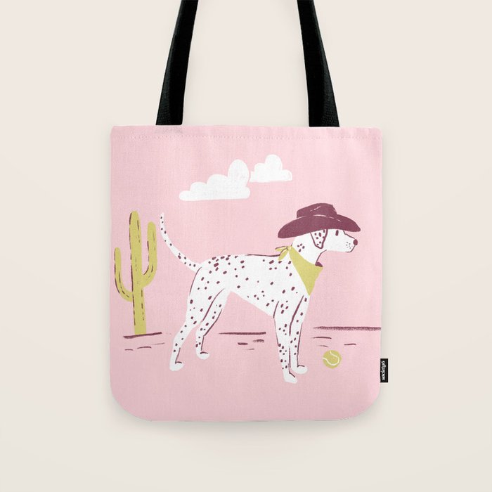 Wild West Dalmatian in Cowboy Hat Tote Bag Gallery Image 1