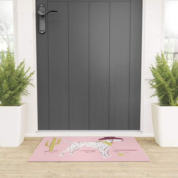 Wild West Dalmatian in Cowboy Hat Welcome Mat Gallery Image 3