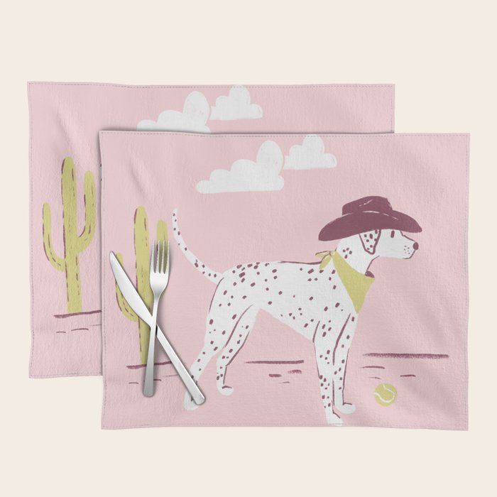 Wild West Dalmatian in Cowboy Hat Placemat Gallery Image 1