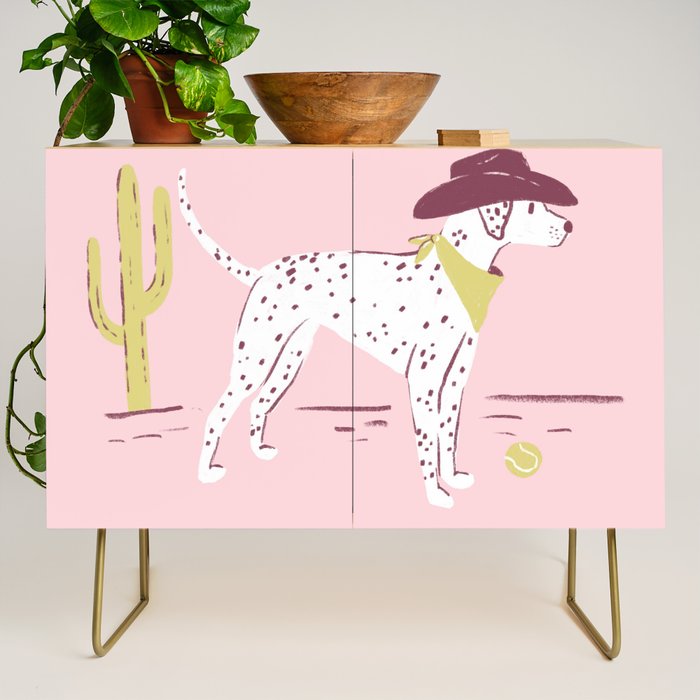 Wild West Dalmatian in Cowboy Hat Credenza Gallery Image 1