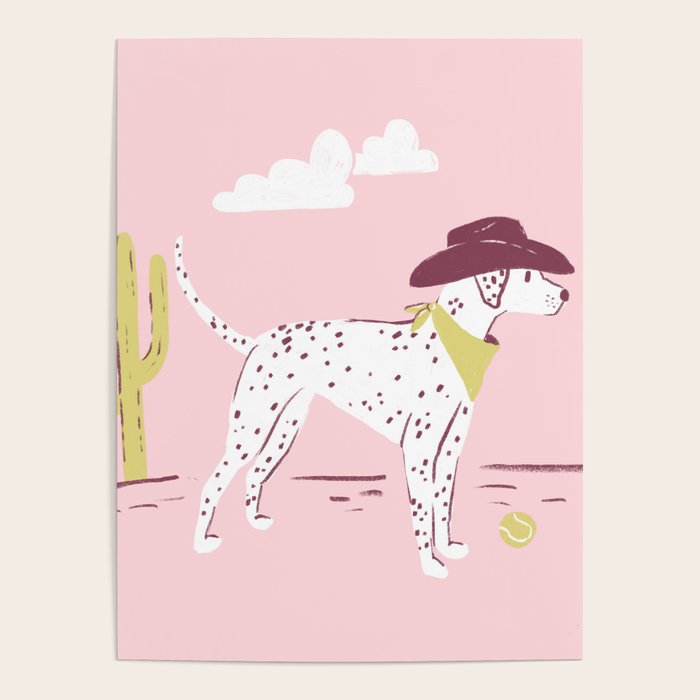 Wild West Dalmatian in Cowboy Hat Poster Gallery Image 4