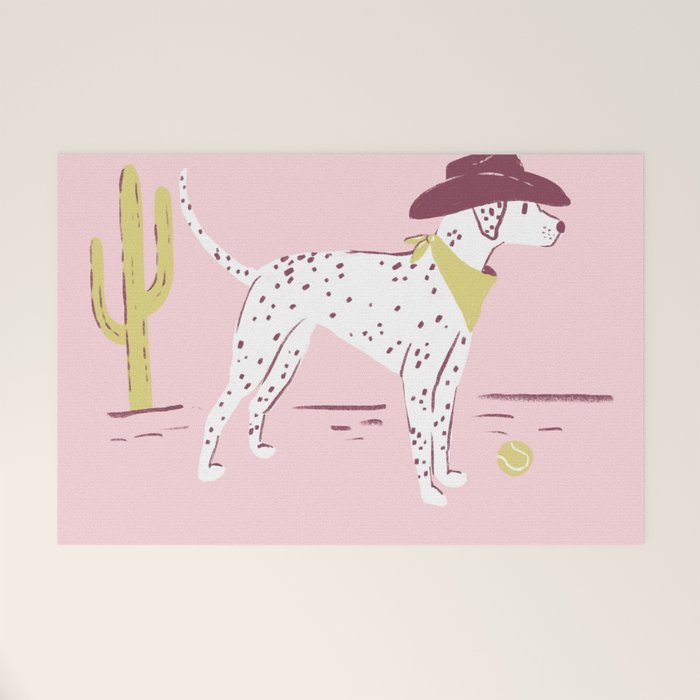 Wild West Dalmatian in Cowboy Hat Welcome Mat Gallery Image 1