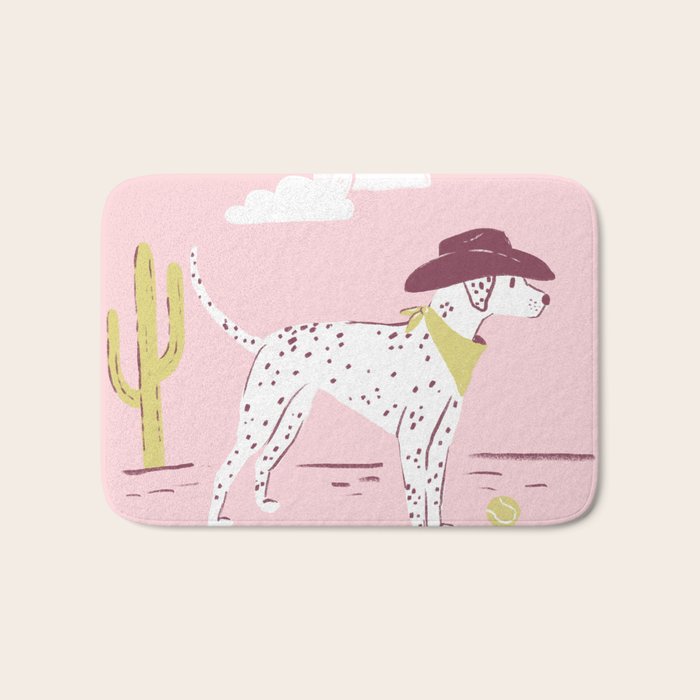 Wild West Dalmatian in Cowboy Hat Bath Mat Gallery Image 1