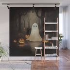 Ghost and Cat Wall Mural Gallery Image 1