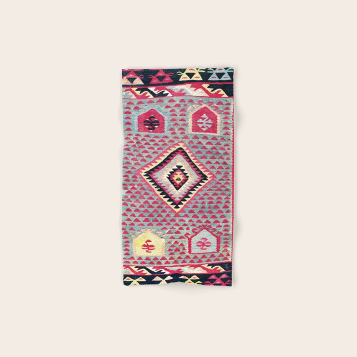 Sarkoy  Antique Bulgarian Kilim Print Bath Towel Gallery Image 1