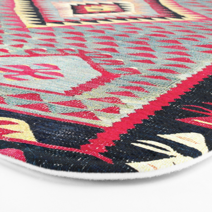 Sarkoy  Antique Bulgarian Kilim Print Bath Mat Gallery Image 3