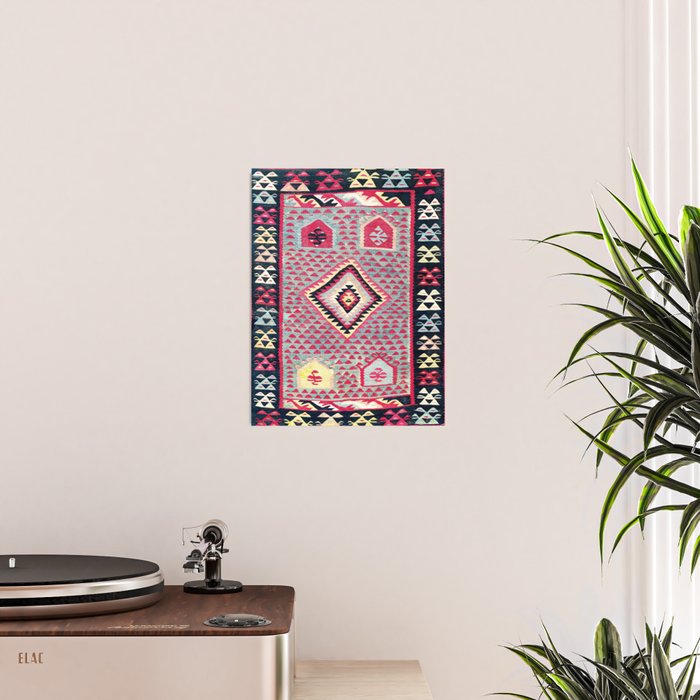 Sarkoy  Antique Bulgarian Kilim Print Poster Gallery Image 2