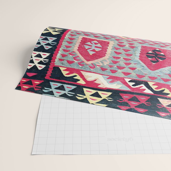 Sarkoy  Antique Bulgarian Kilim Print Wrapping Paper Gallery Image 2