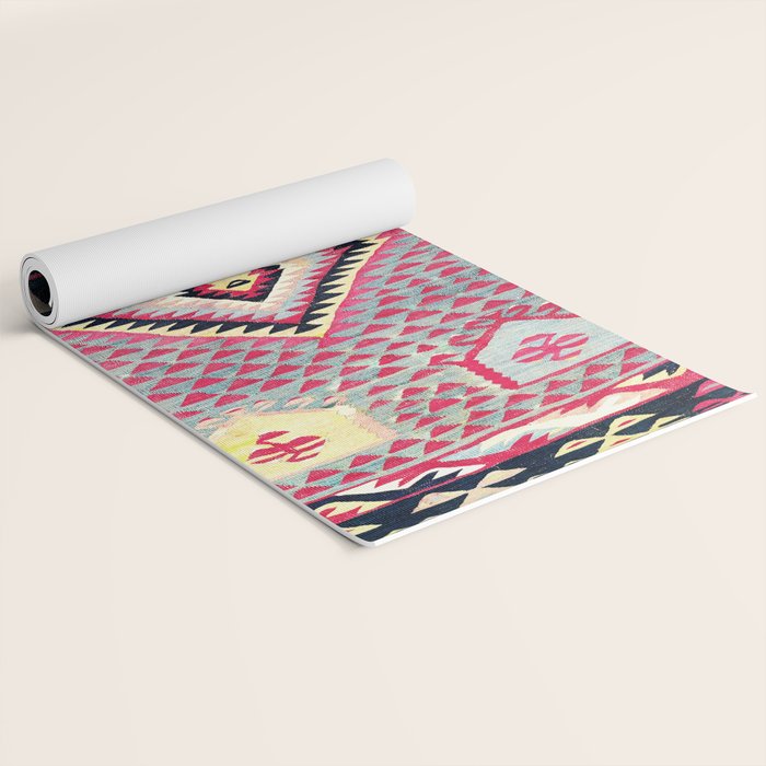 Sarkoy  Antique Bulgarian Kilim Print Yoga Mat Gallery Image 2