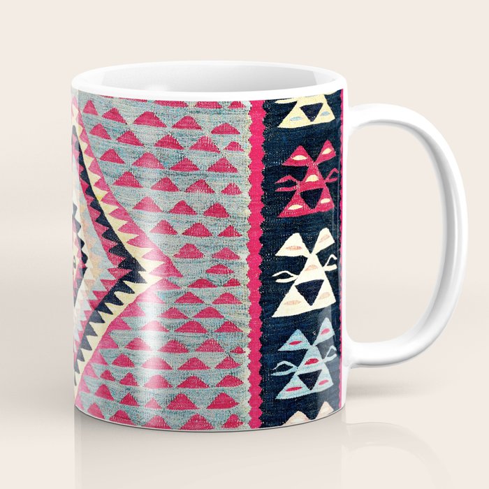 Sarkoy  Antique Bulgarian Kilim Print Coffee Mug Gallery Image 1
