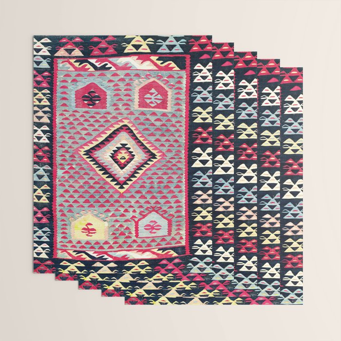 Sarkoy  Antique Bulgarian Kilim Print Wrapping Paper Gallery Image 3