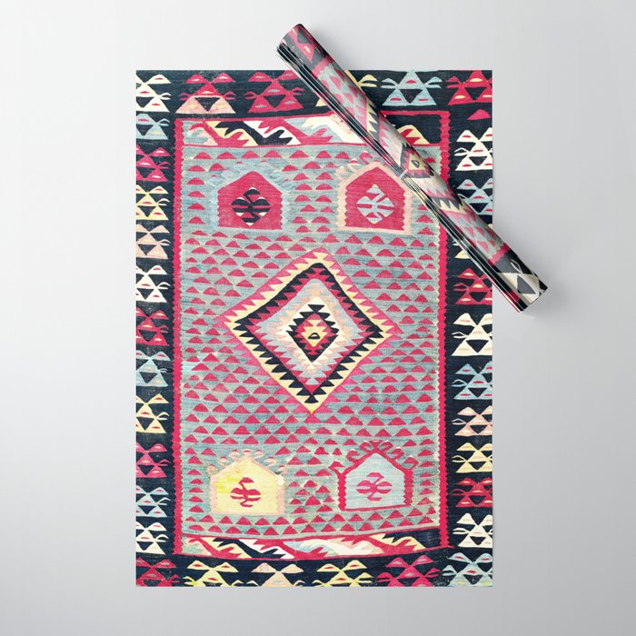 Sarkoy  Antique Bulgarian Kilim Print Wrapping Paper Gallery Image 1