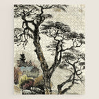 Japanese Mountain Forest Tree Landscape Jigsaw Puzzle Gallery Image 1