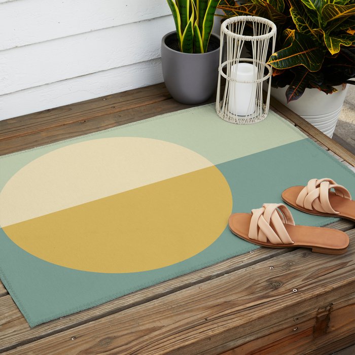 Color Block Abstract XXIII Outdoor Rug Gallery Image 2