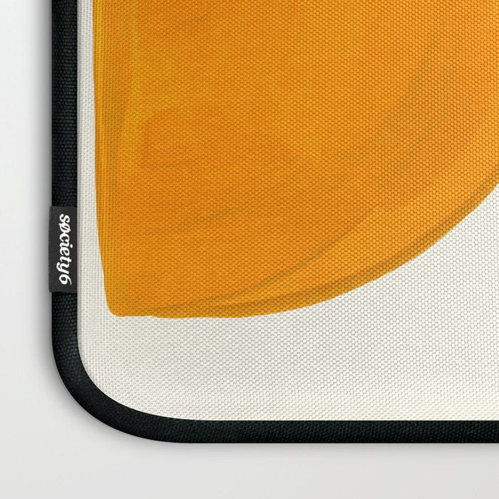Minimalist Mid century Painting Colorful Yellow Blue Shapes Patterns Laptop Sleeve Gallery Image 3